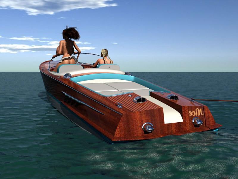 12P Large breasted 3D blonde nude hottie wakeboarding