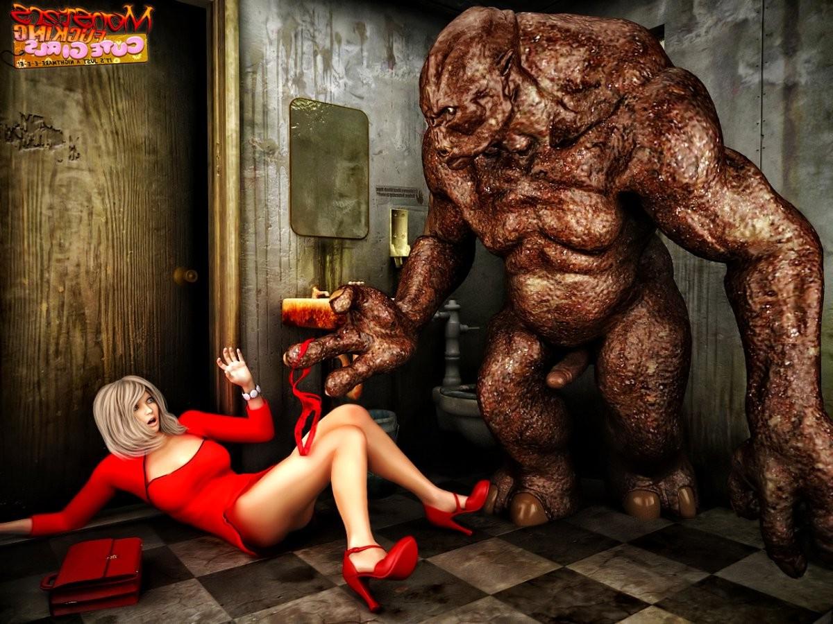 15P Lovely 3d blonde babe gets fucked by a huge troll