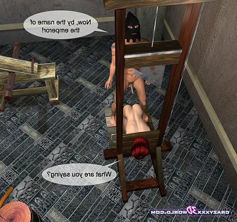 15P Kinky 3D whore fucking under guillotine