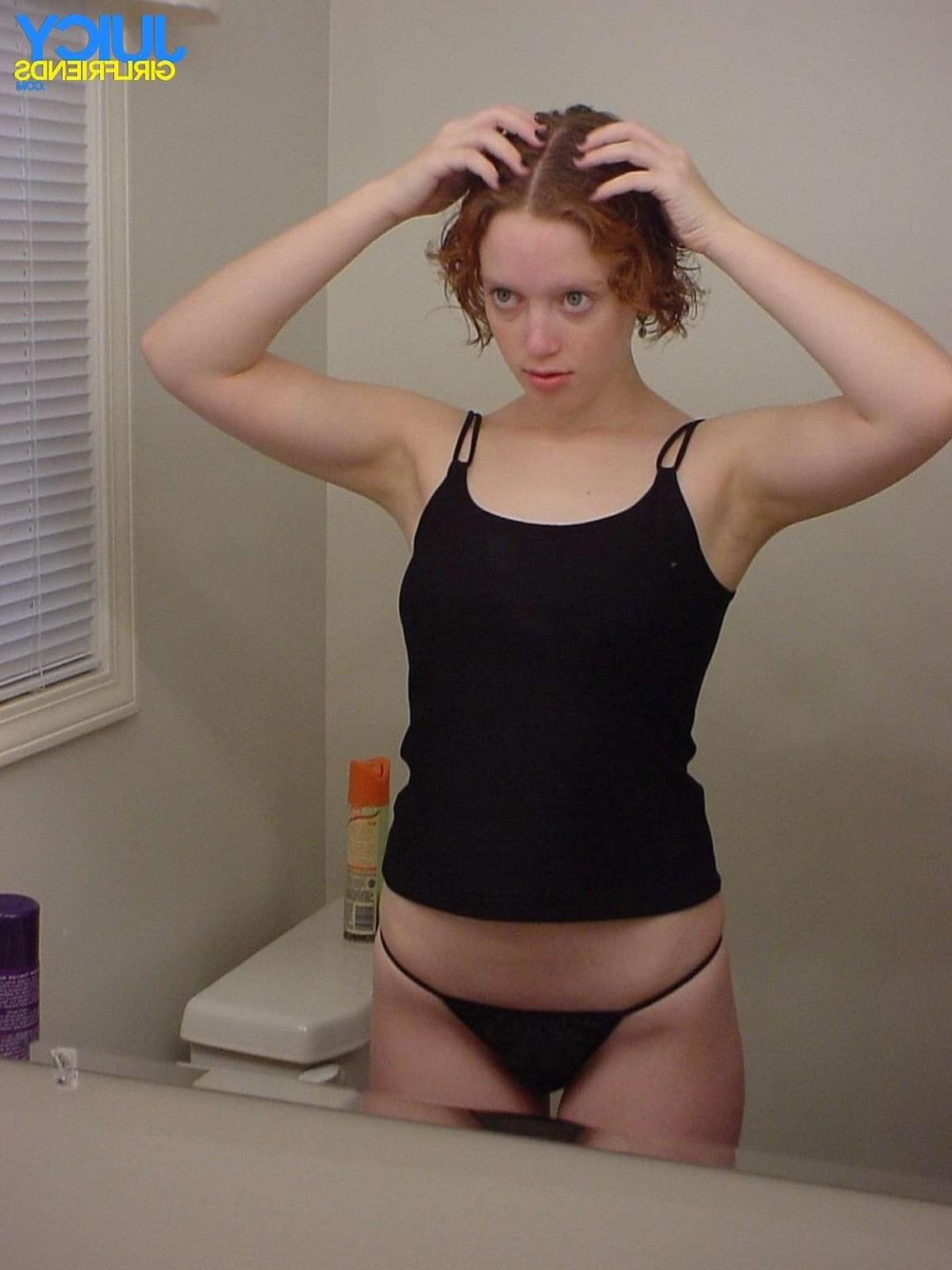 10P Private pics of young redhead GF