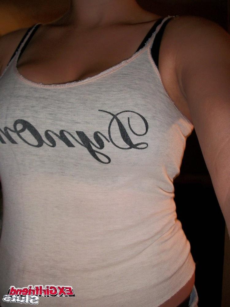 15P Naughty brown haired exgirlfriend slut Olive showing her tattooe