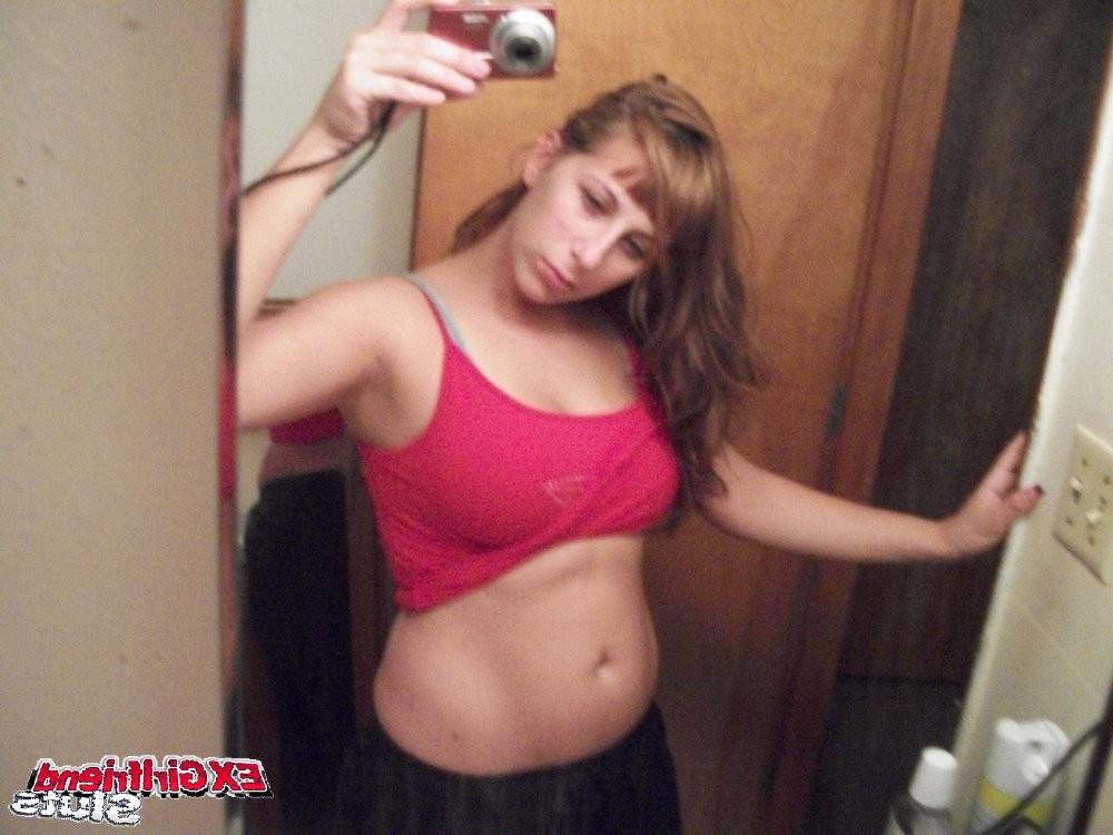15P Naughty brown haired exgirlfriend slut Olive showing her tattooe