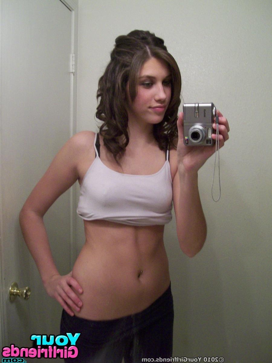 11P Teen Girlfriend whip out the camera in the bathroom mirror for some hot self mir