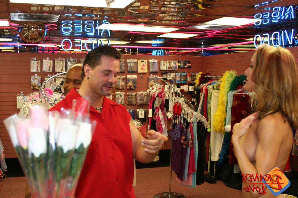 25P Brandi Love gets Naked at Adult Novelty Shop