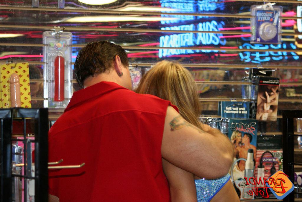 25P Brandi Love gets Naked at Adult Novelty Shop