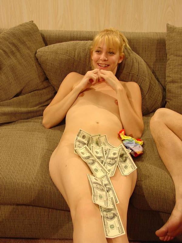 20P Thin blond tasting an old cock.