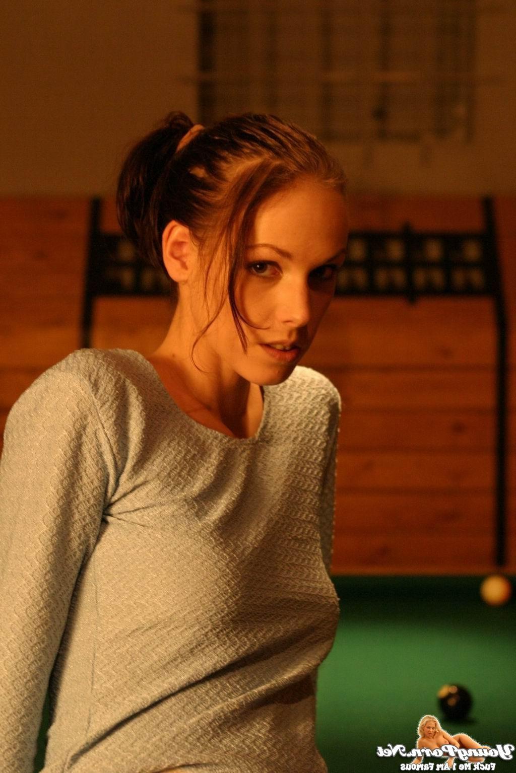15P Glamour brunette touching her warm pussy