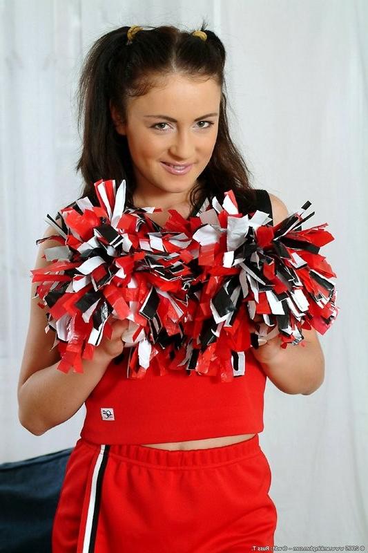 15P sweet looking coed cheergirl shows her great ass