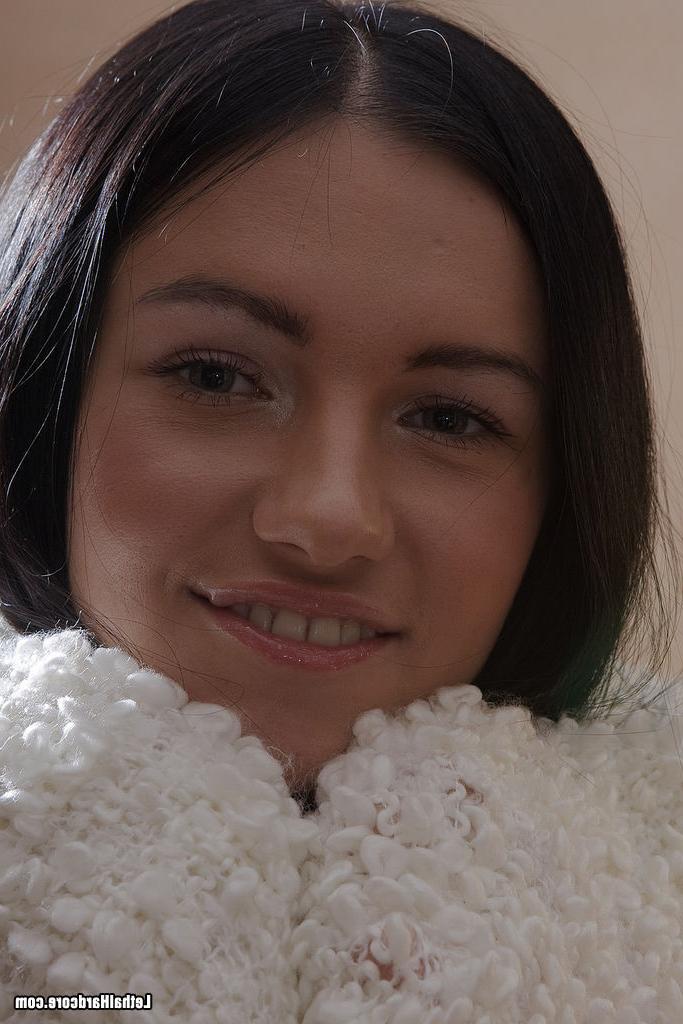 15P Sweet brunette teen showing her tiny body