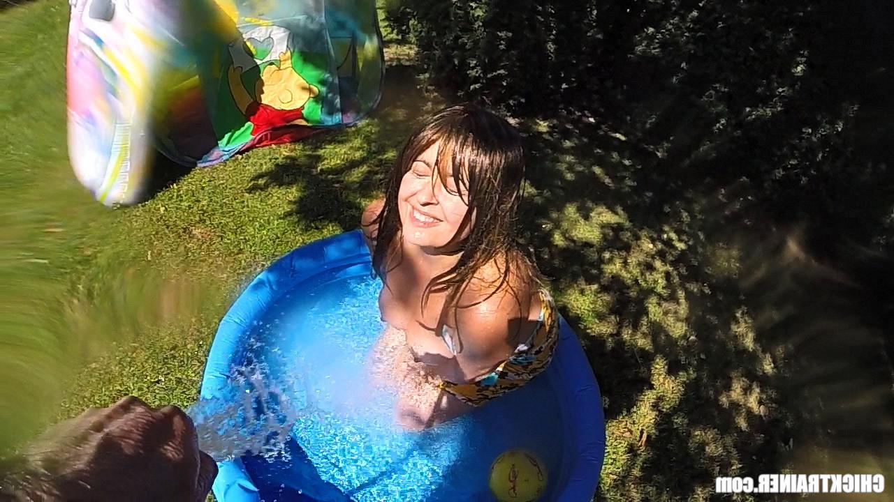 24P Big wet milf Tits in the pool