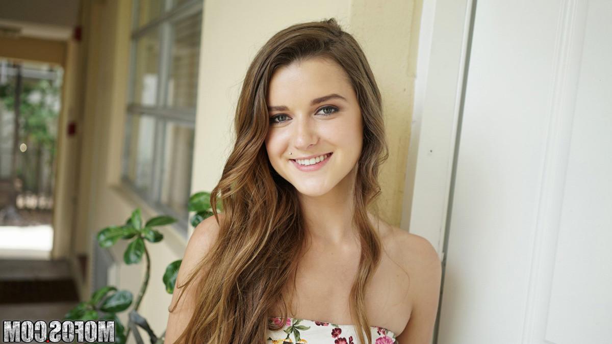 15P Alex Mae goes inside to get her tight pussy slammed