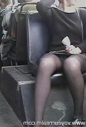 15P Upskirt hidden voyeur shots taken in the bus