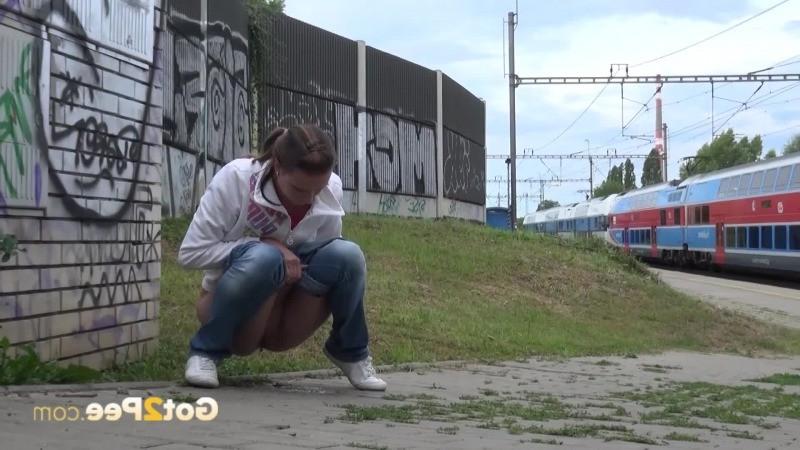 15P Public peeing for train full of people