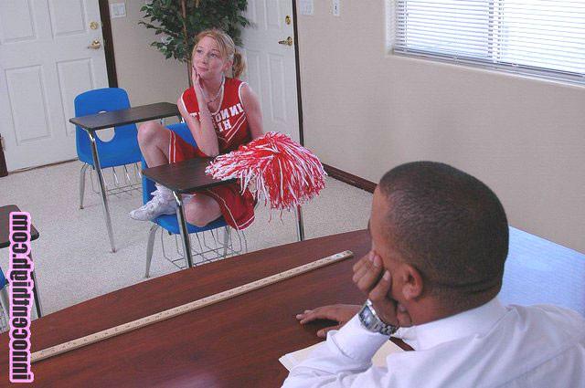 15P Young cheerleader riding her professor big cock in her tight snatch