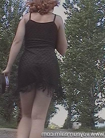 15P Outdoor summer upskirt panty voyeur shots