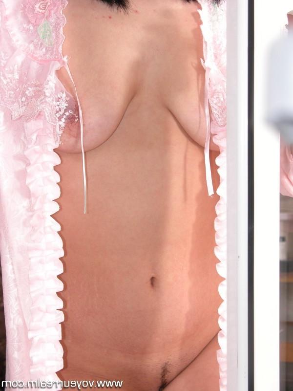 15P Cute puss caught walking in see-through nightie