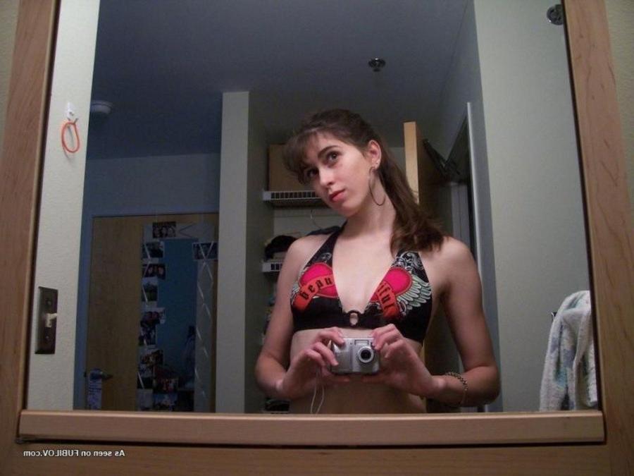 9P Chick playing with the camera for her Facebook account