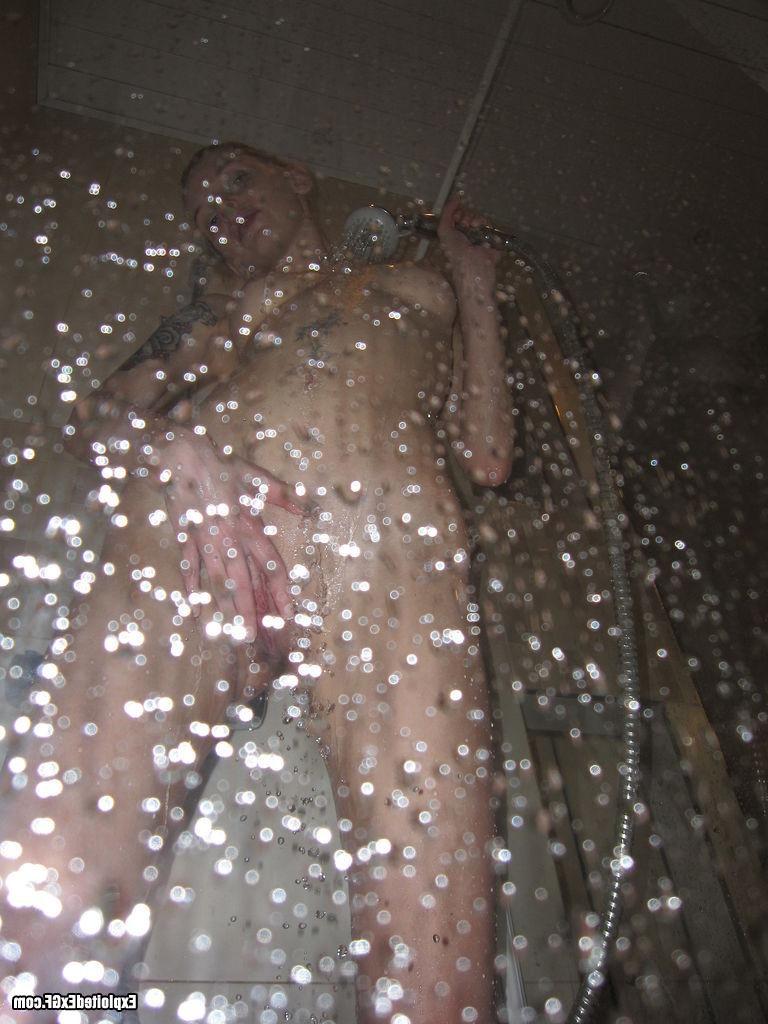 15P Sexy tiny babe ready for cock after shower