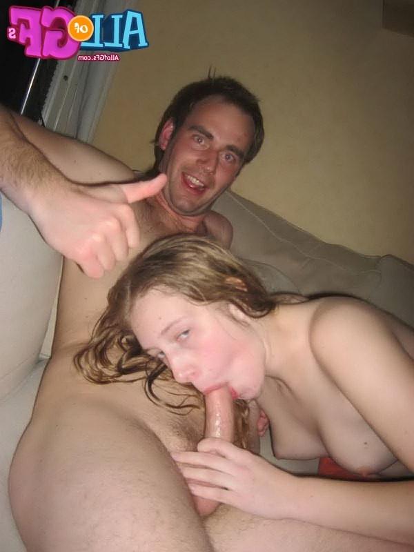 12P Two dicks for my girlfriend throat