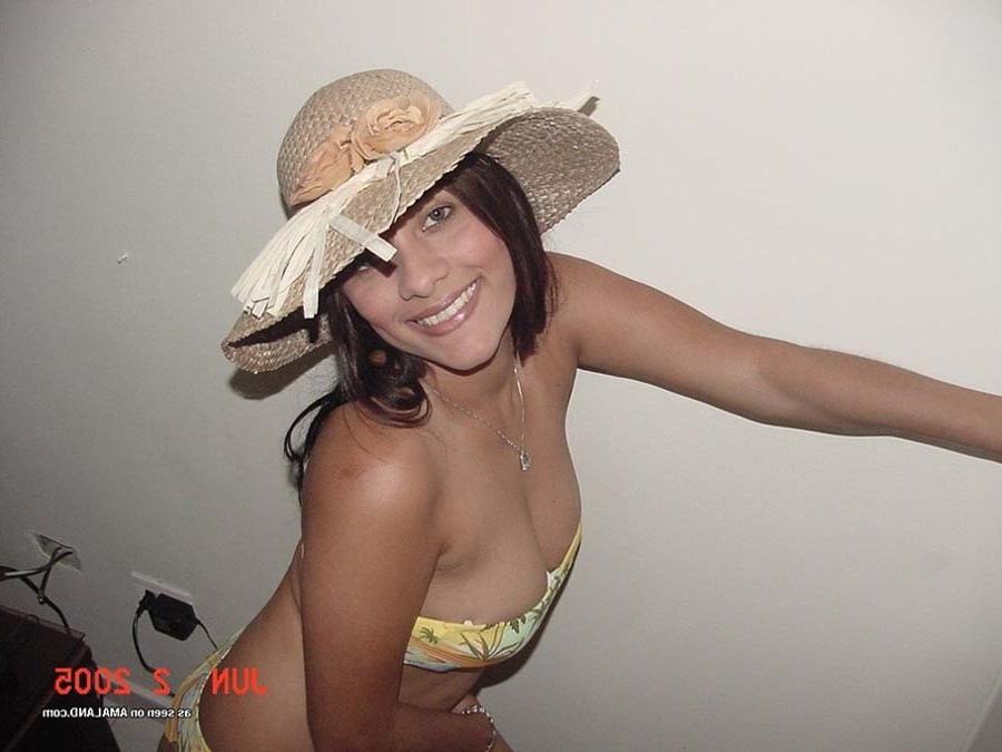 12P Cute long haired Latina loves to pose