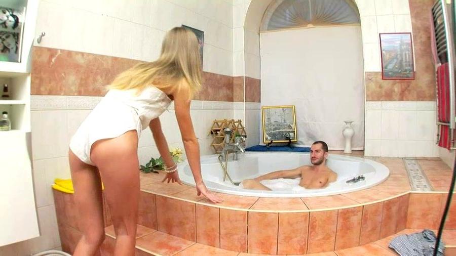 16P Petite teen gets an anal lesson in a bathroom