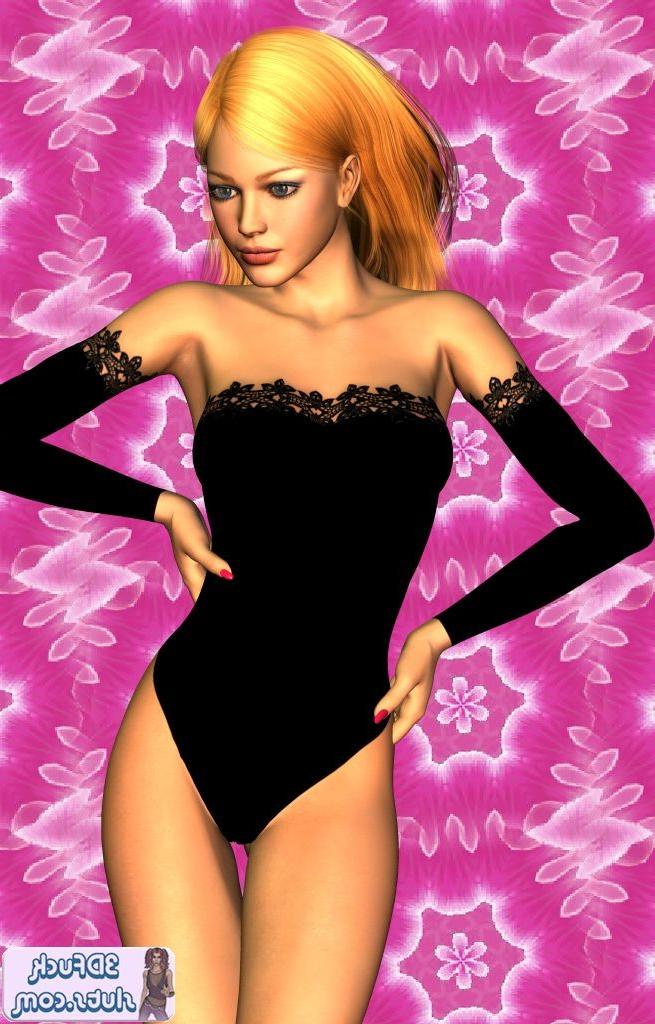16P Toon girl in lingerie poses