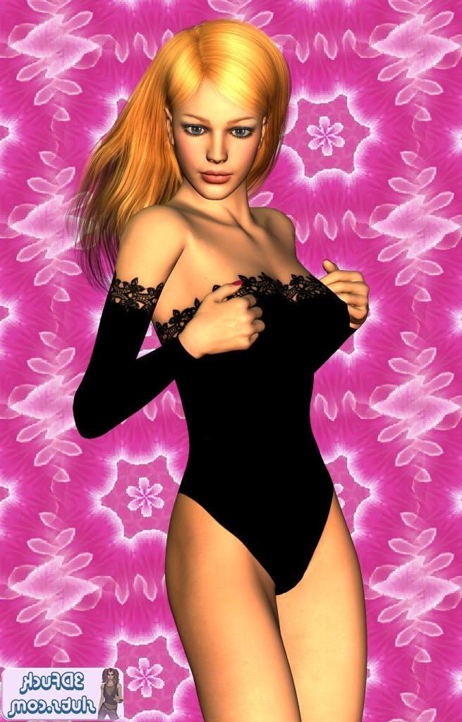 16P Toon girl in lingerie poses