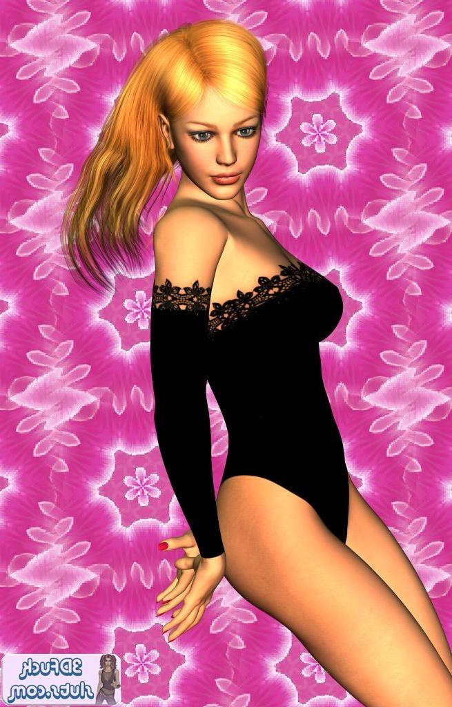 16P Toon girl in lingerie poses