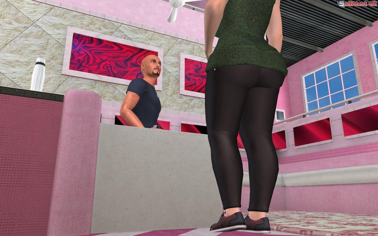 16P 3d animated guy cheating with his chubby lover