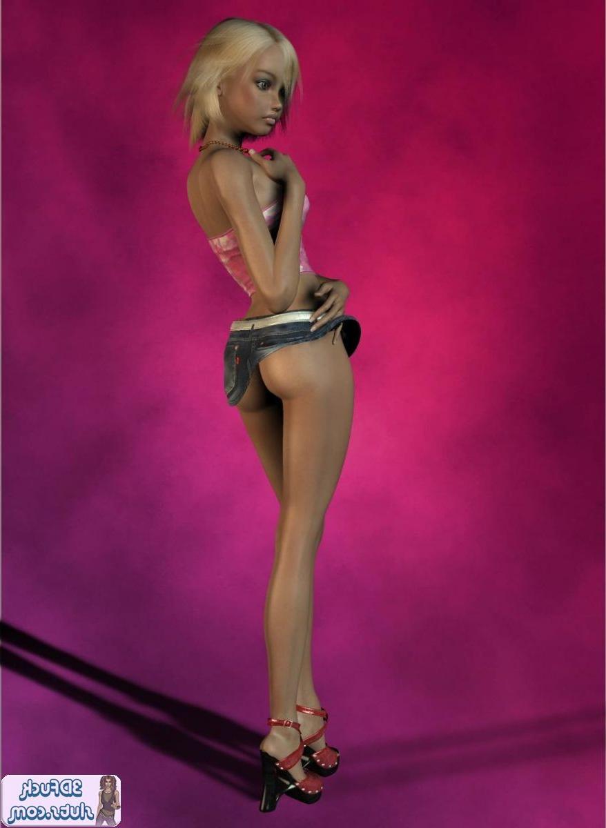 16P Sexy toon girl in jean skirt