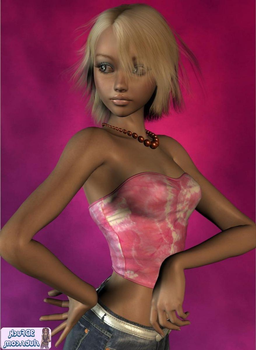 16P Sexy toon girl in jean skirt