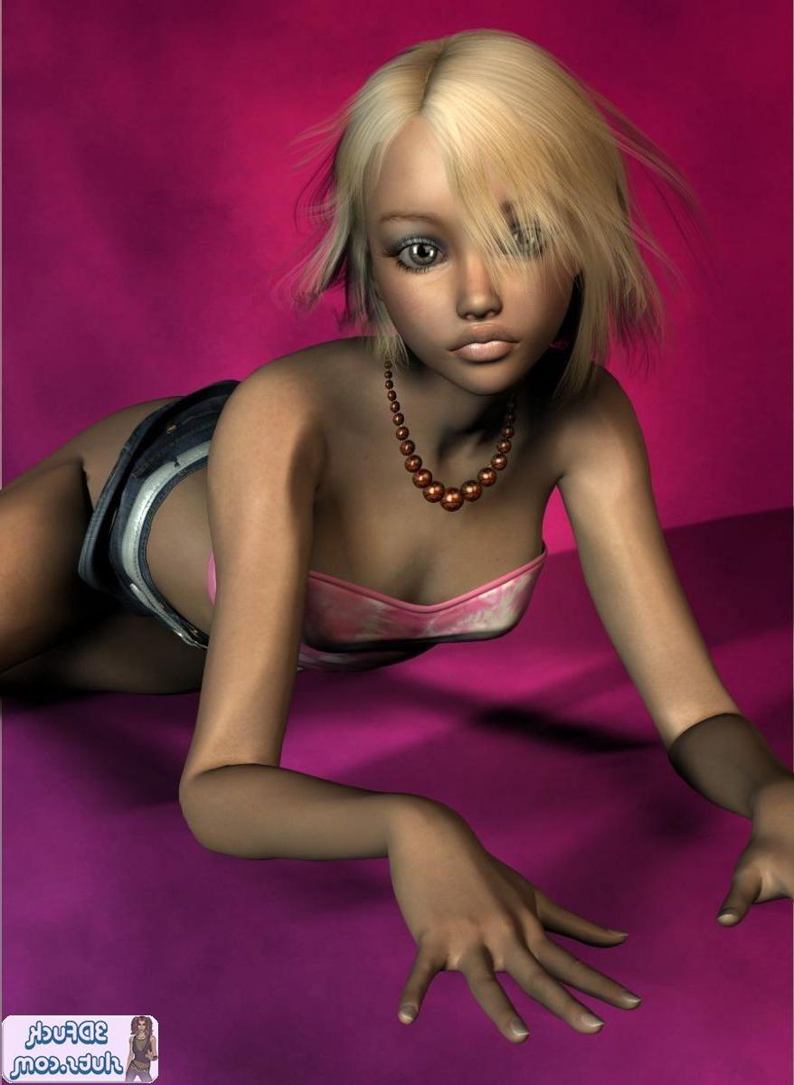 16P Sexy toon girl in jean skirt