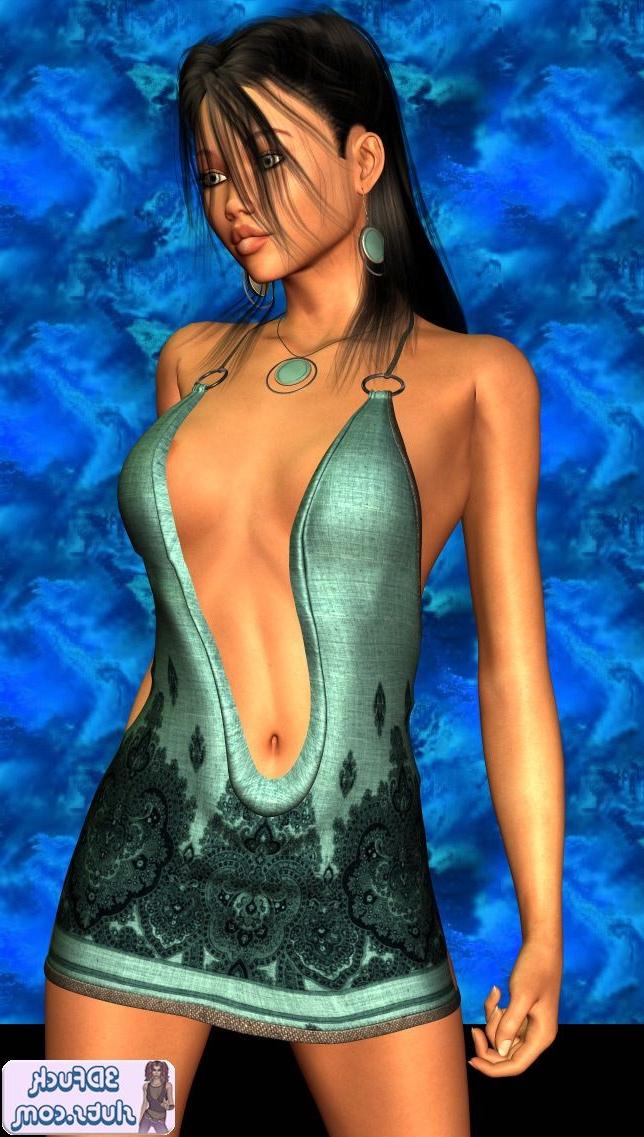 16P Toon girl poses in dress