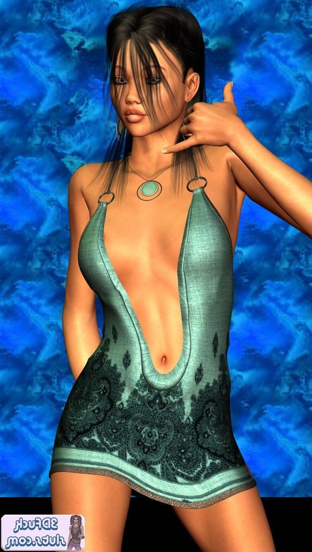 16P Toon girl poses in dress
