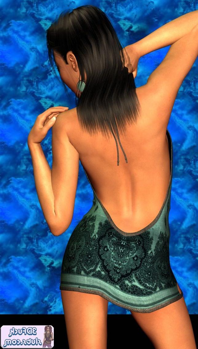 16P Toon girl poses in dress