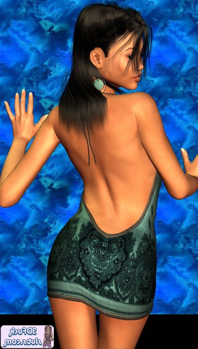 16P Toon girl poses in dress