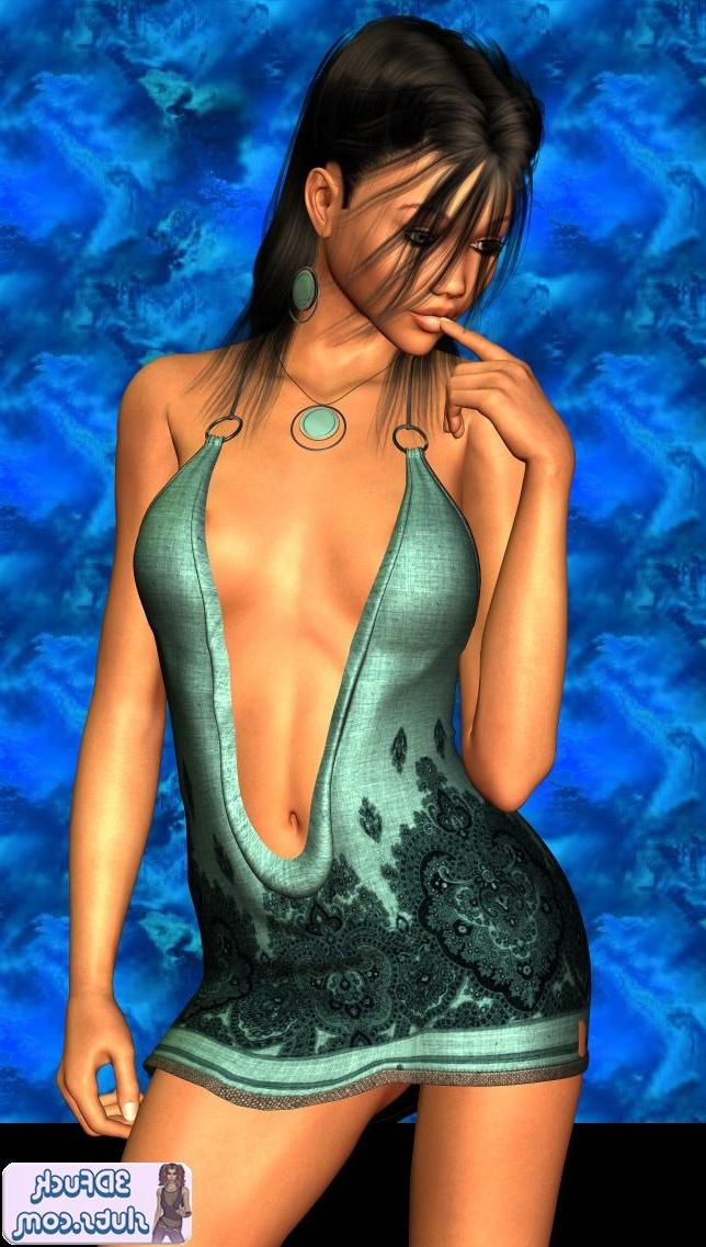 16P Toon girl poses in dress