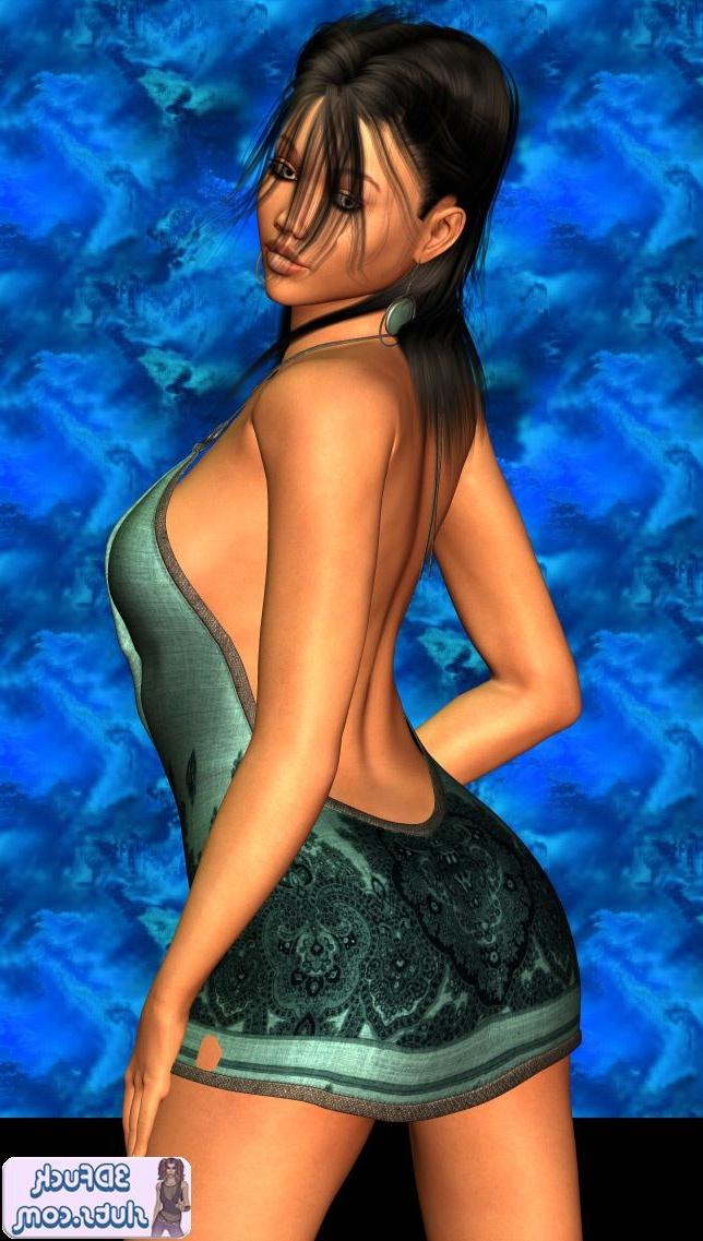 16P Toon girl poses in dress