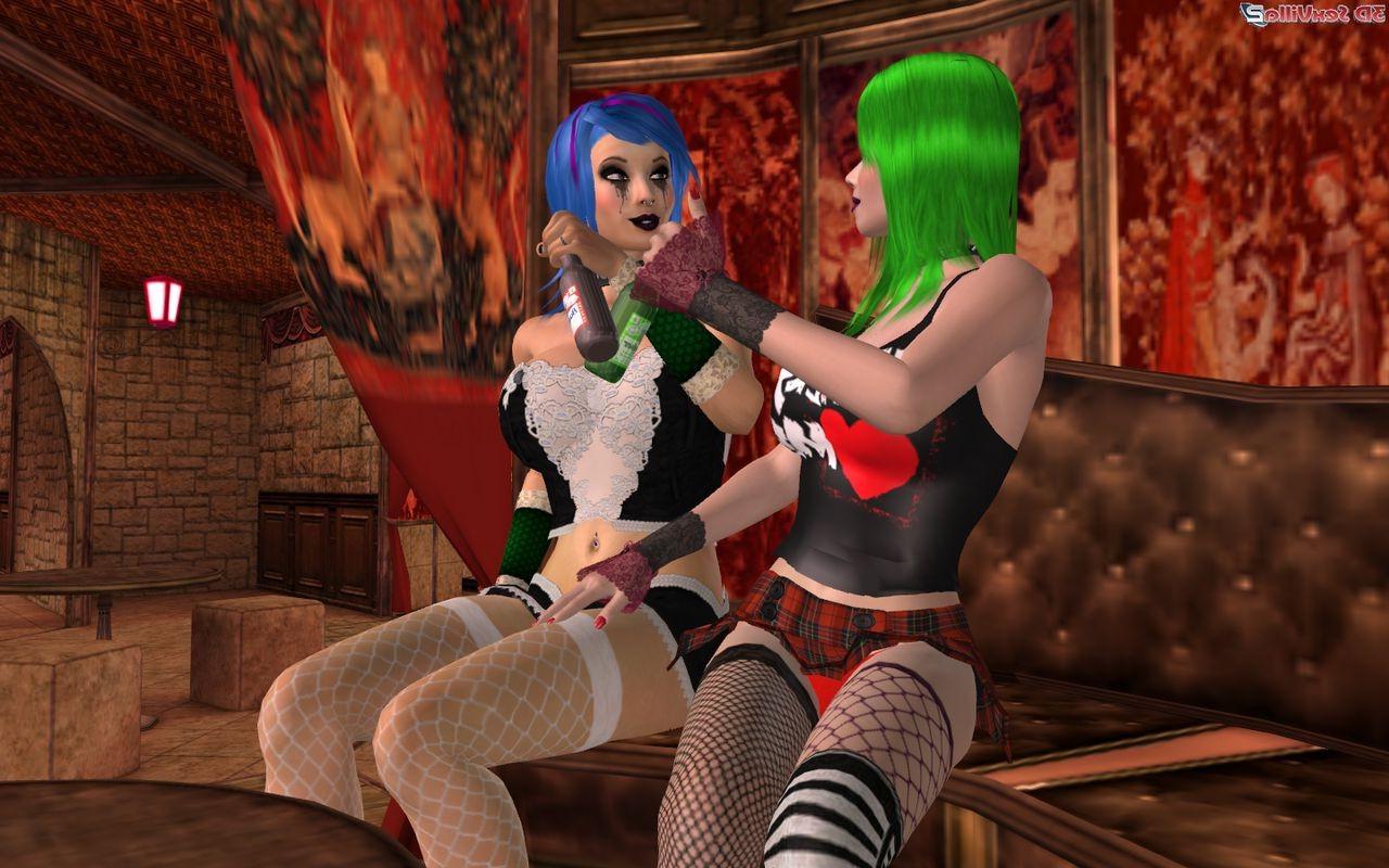 16P Animated punks getting drunk and start making out
