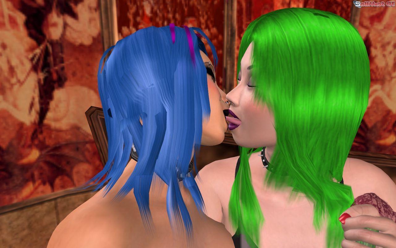 16P Animated punks getting drunk and start making out