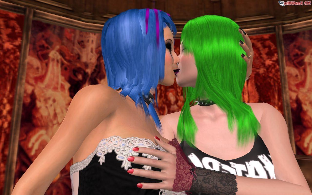 16P Animated punks getting drunk and start making out