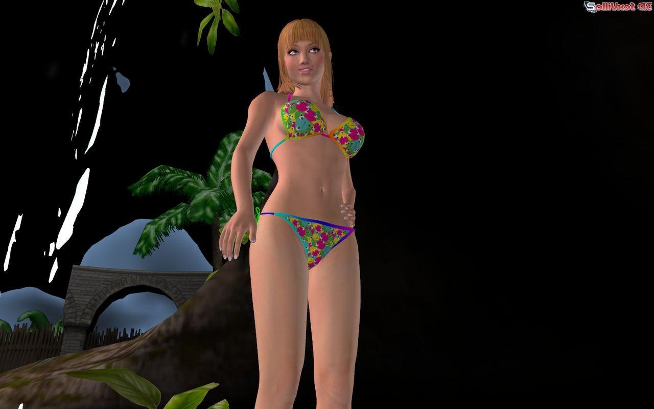 16P 3d bikini model gets cock hunger during a shoot