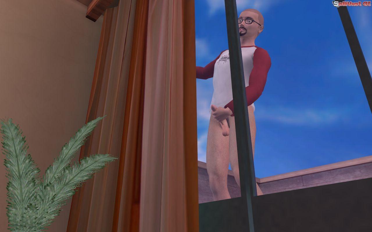 16P 3d voyeur watching two lesbians in the bedroom