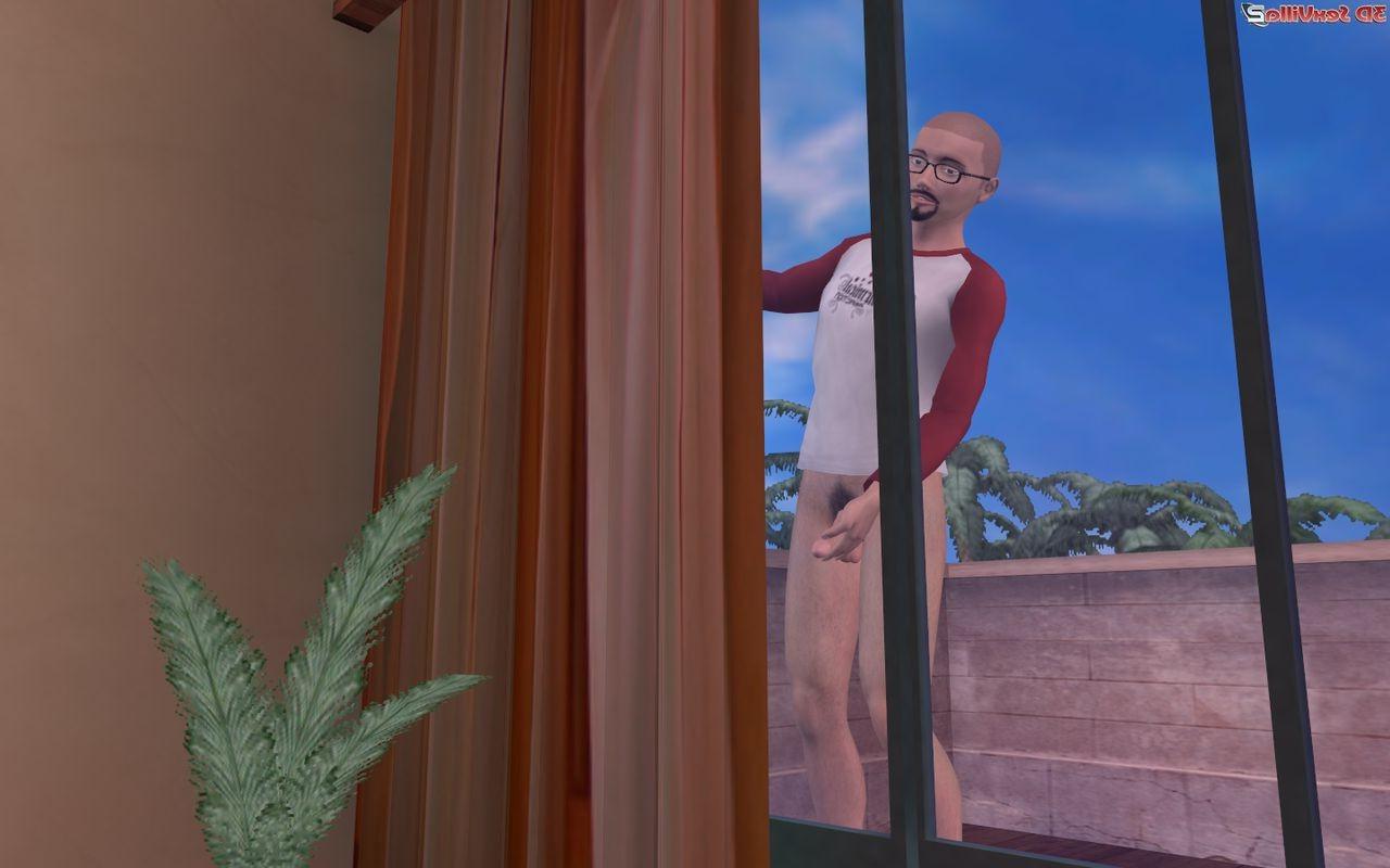 16P 3d voyeur watching two lesbians in the bedroom