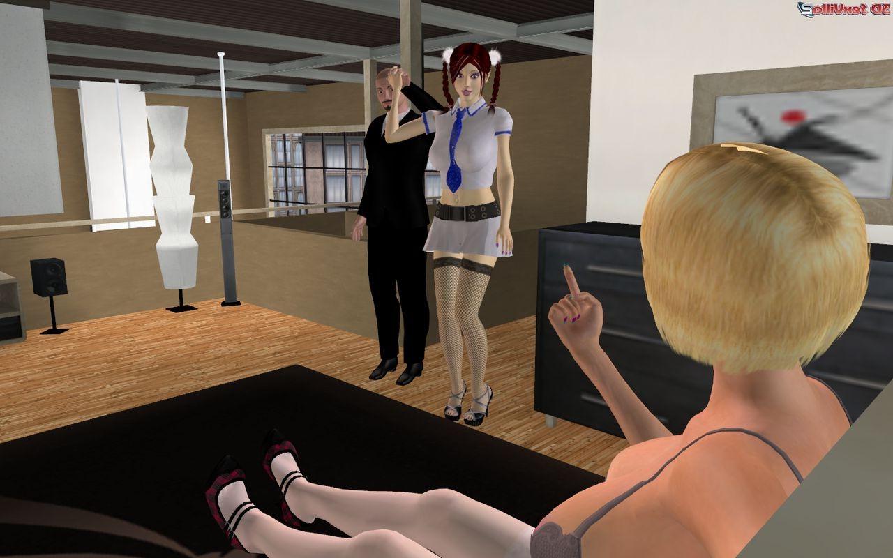 16P Animated asian teen as a present for a horny milf