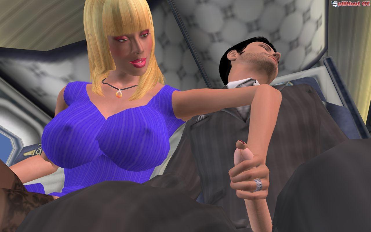 16P 3d animated sperm robbery in a plane by blonde