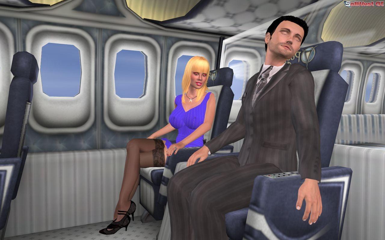 16P 3d animated sperm robbery in a plane by blonde