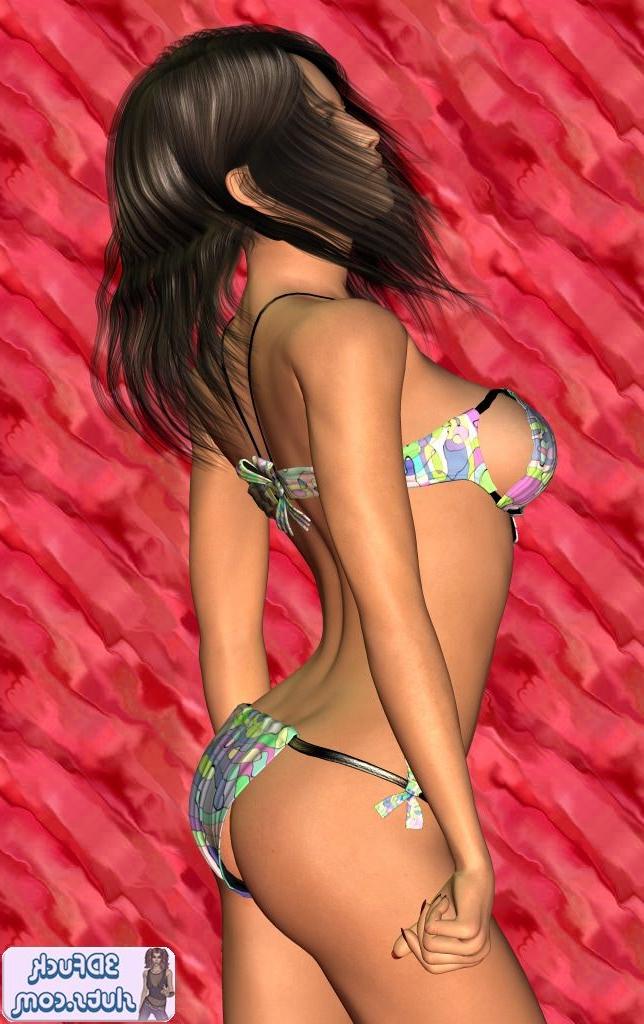 16P Toon girl in bikini poses