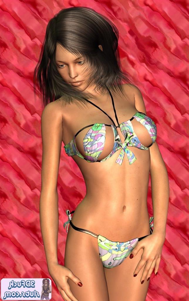 16P Toon girl in bikini poses