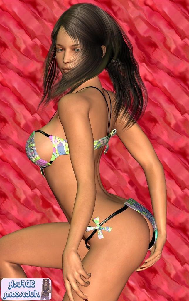 16P Toon girl in bikini poses
